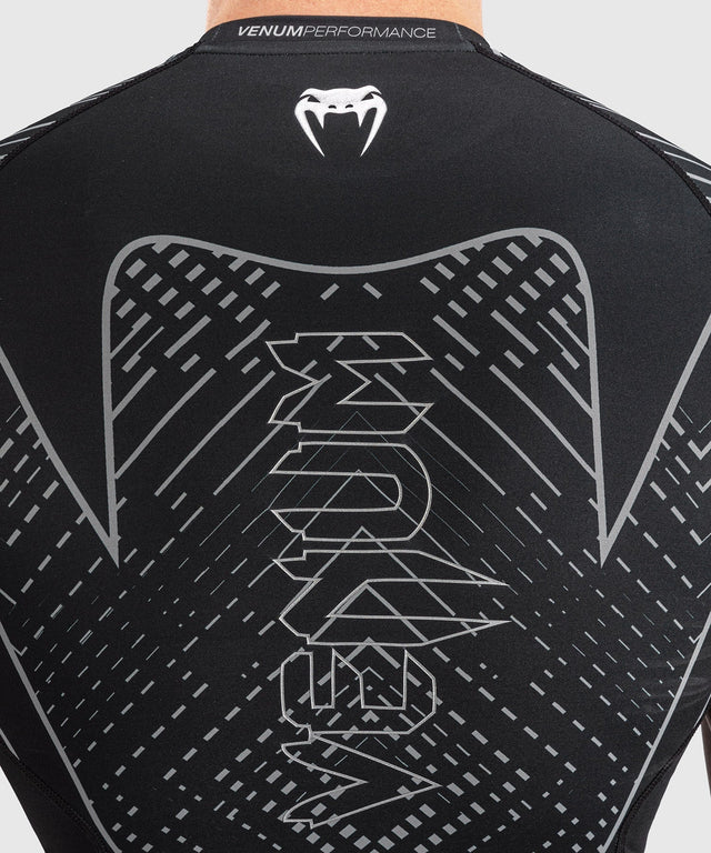 Venum Rashguard Midnight Fury Kurzarm - Schwarz/Grau/Silber