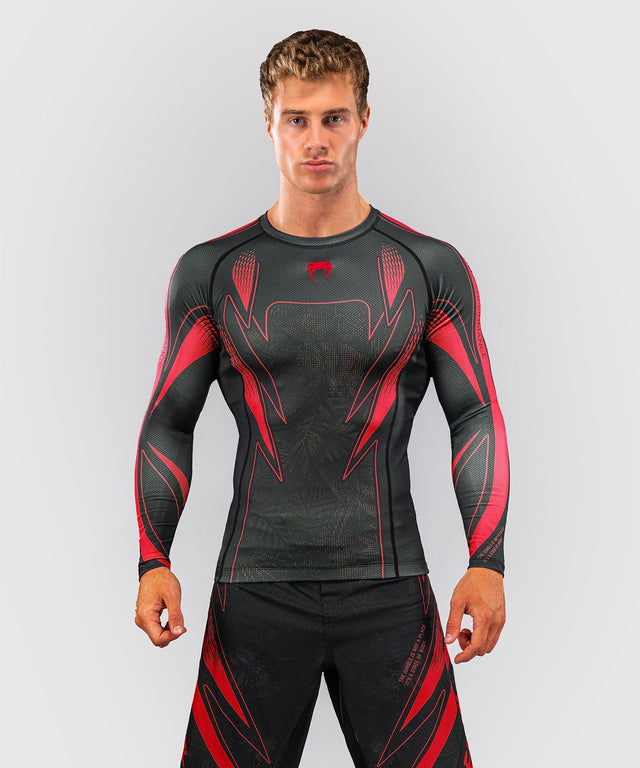 Venum Rashguard Amazonia Reborn Lange Ärmel - Schwarz/Rot