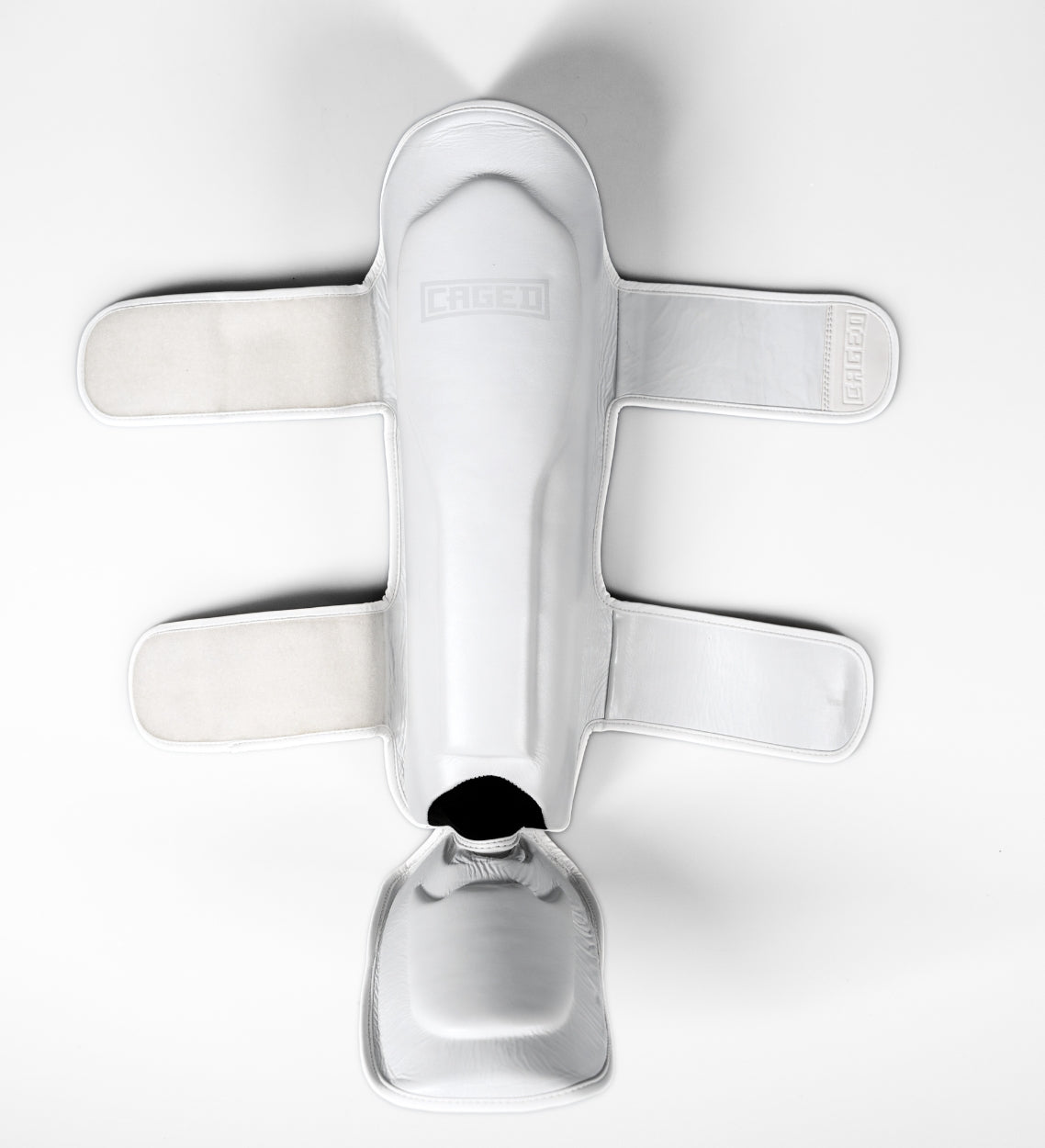 Caged Schienbeinschoner 'X' Series - Weiss/Weiss - The Fight Company Deutschland