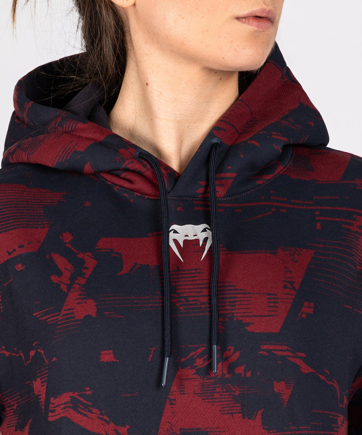 Venum UFC Hoodie Zenith Damen - Marineblau/Bordeauxrot/Silber