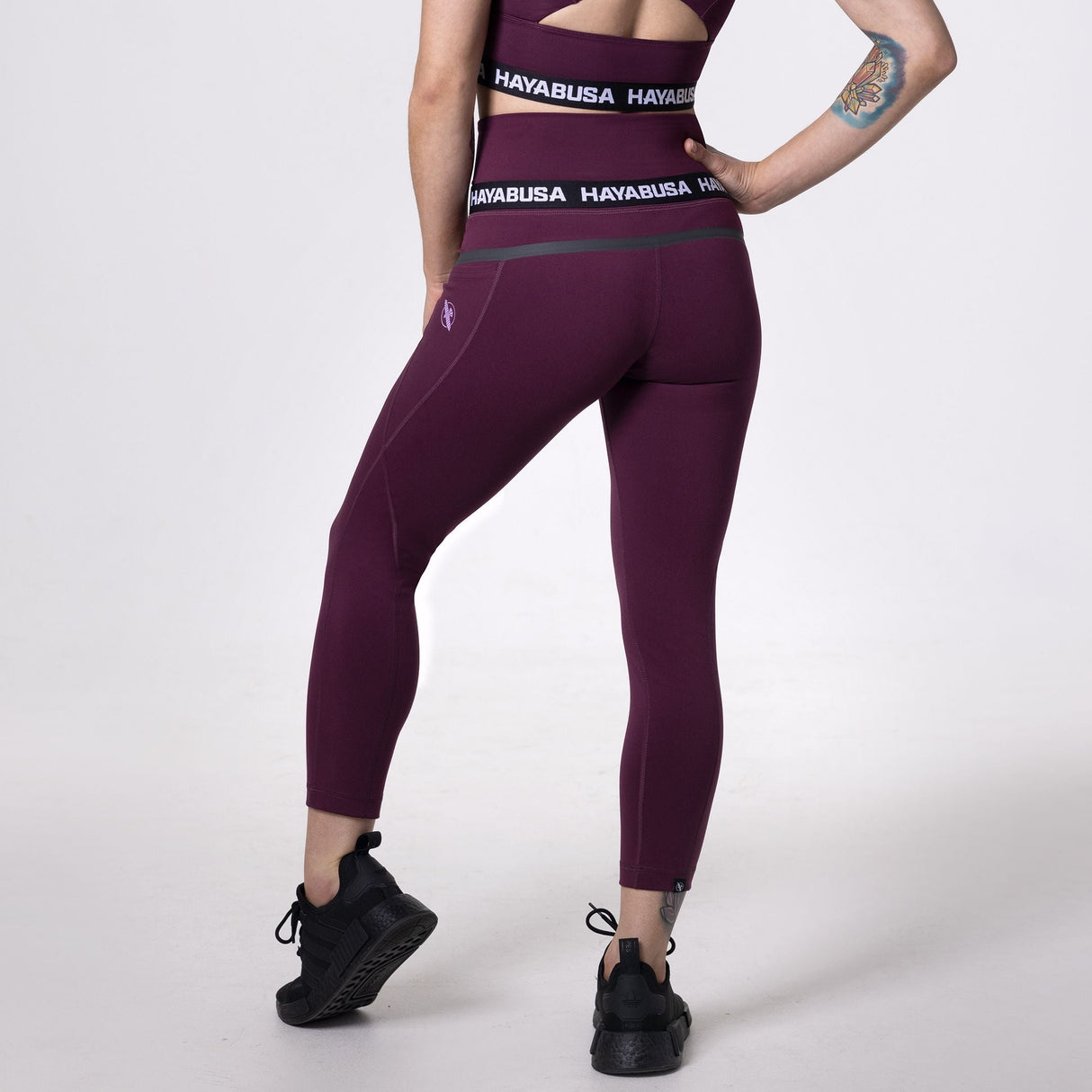 Hayabusa Leggings High Rise 3/4 Damen - Wein