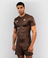 Venum Rashguard x Roger Gracie Academy Kurzarm - Dunkelbraun