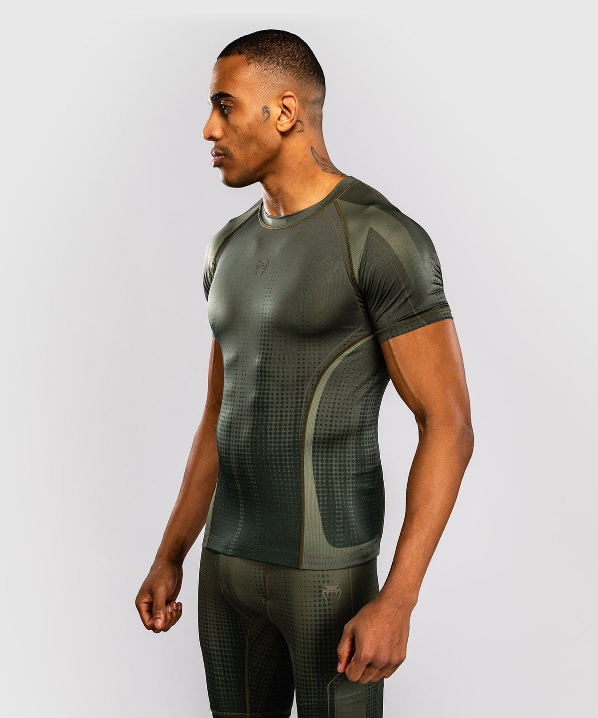 Venum Rashguard Stealth Kurzarm – Khaki/Armeegreen