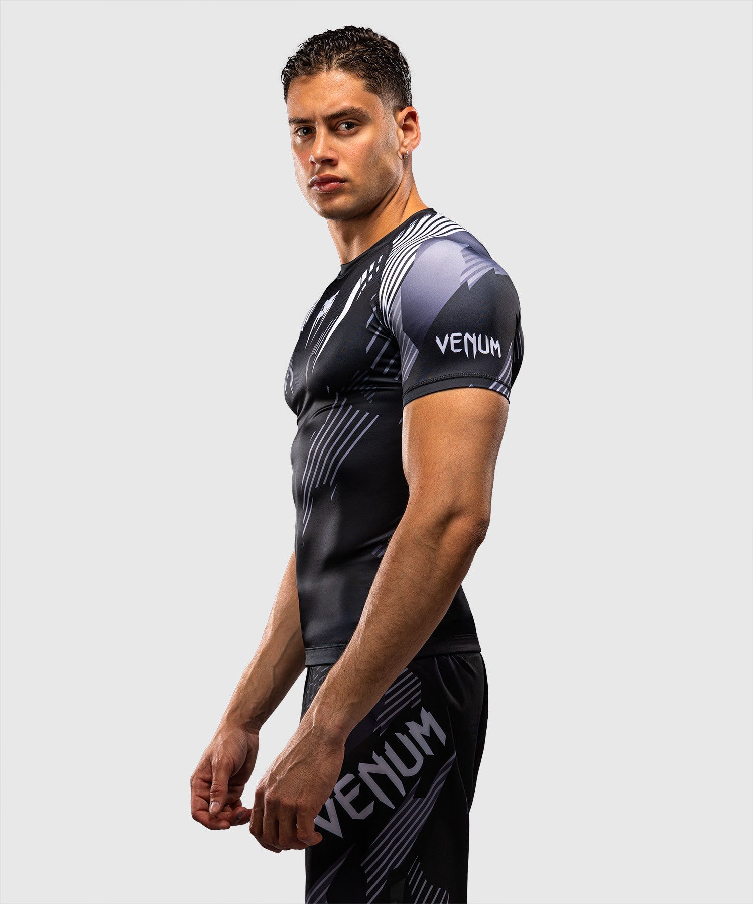 Venum Rashguard No-Gi 6.0 Kurzarm - Schwarz/Weiß