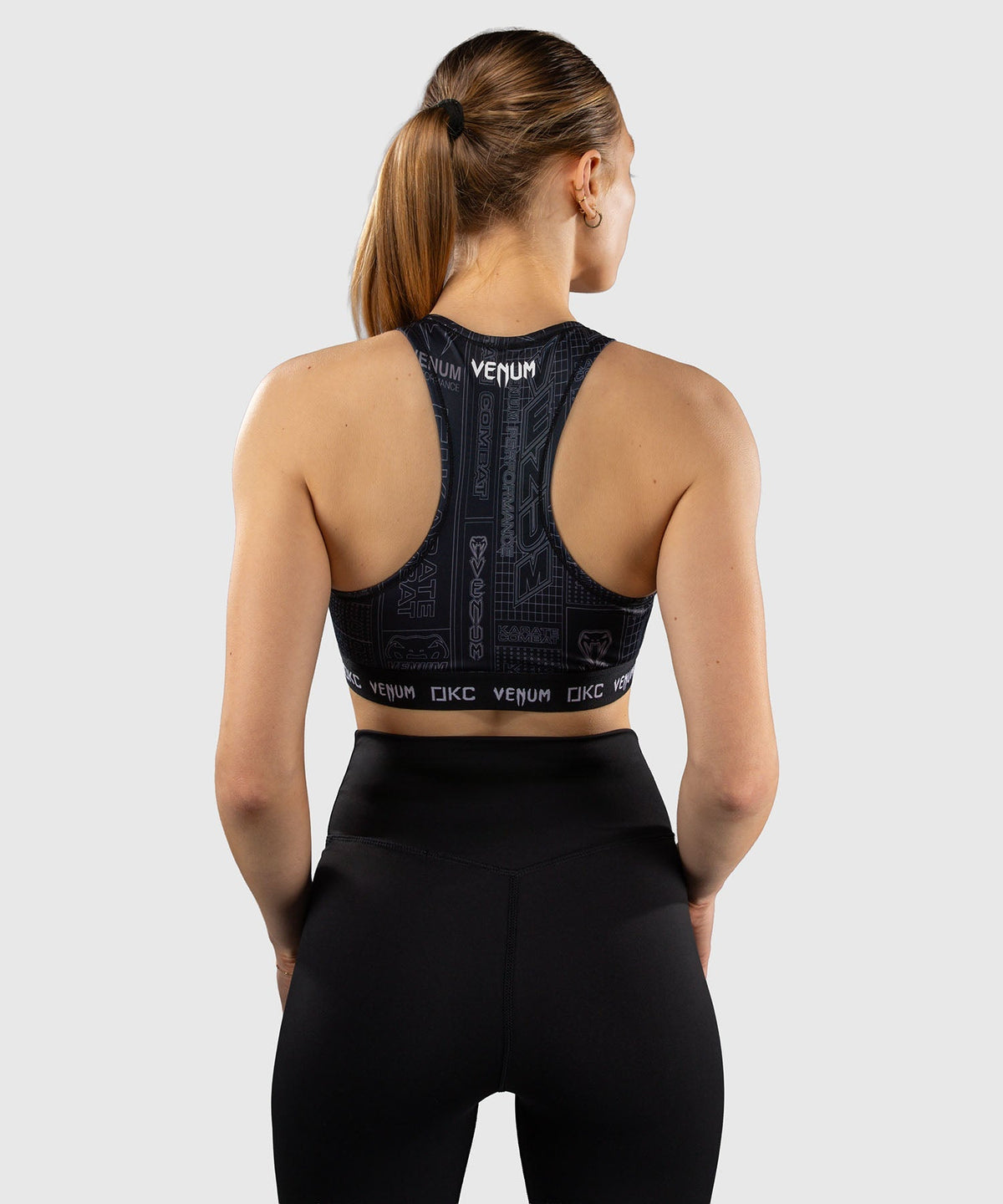 Venum Karate Combat Sport-BH – Schwarz/Grau