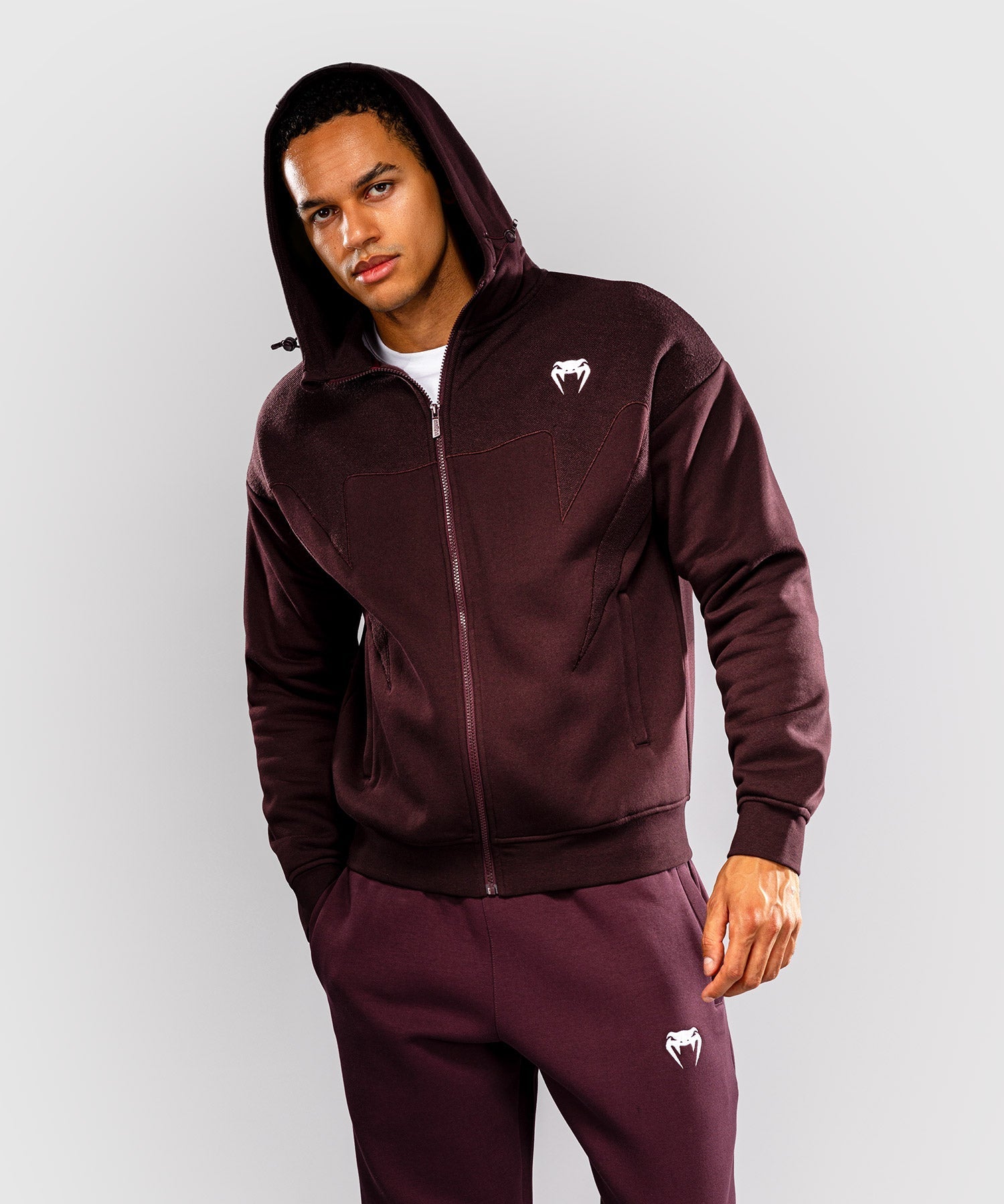 Venum Trainingsjacke Attack Fleece & Weave - Bordeauxrot