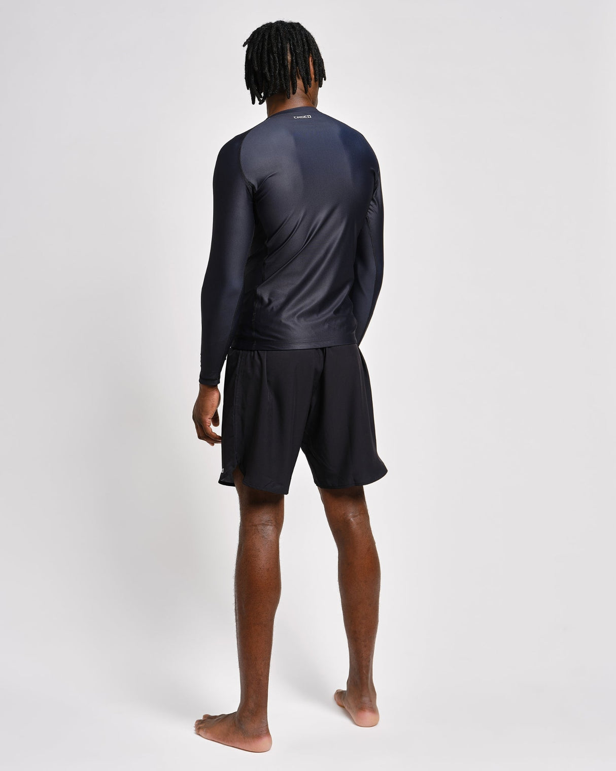 Caged Rashguard Tactical Langarm - Schwarz