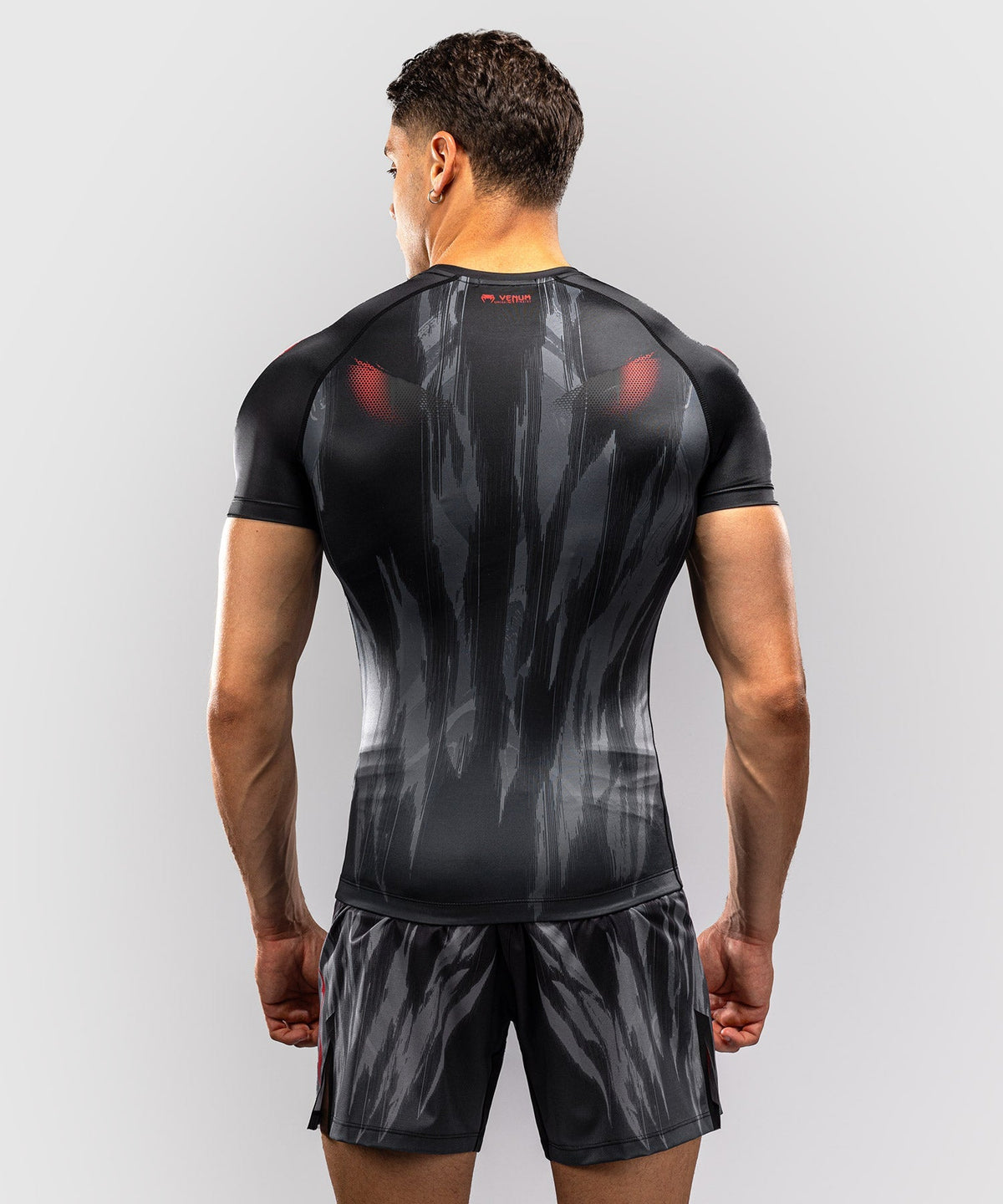 Venum Rashguard Demon Kurzarm - Schwarz/Grau