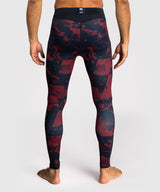 Venum UFC Kompressionshose Zenith - Marineblau/Bordeaux/Silber