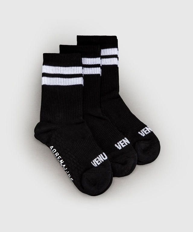 Venum Adrenaline Socken 3er-Pack - Schwarz/Weiß