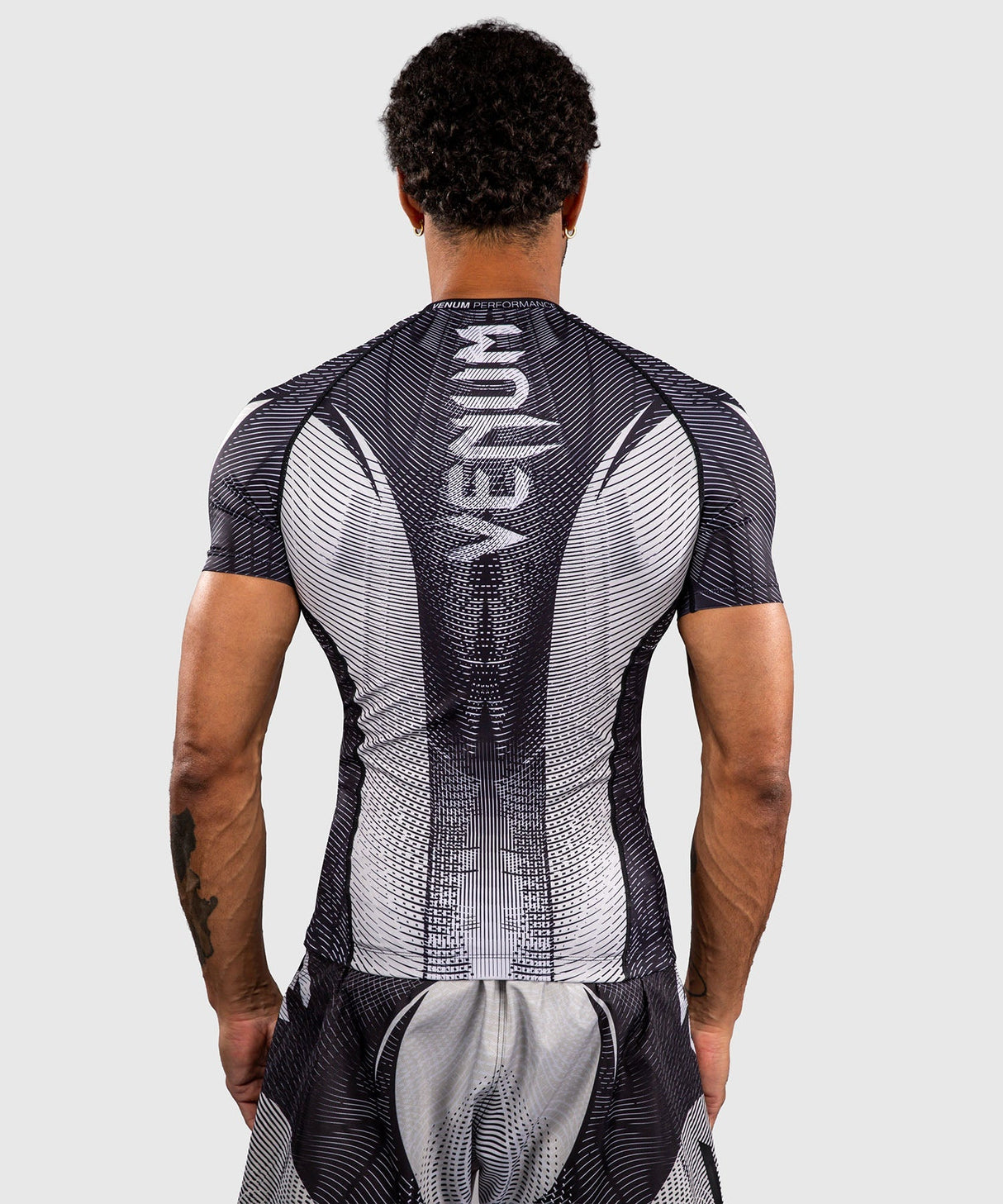 Venum Rashguard Galactic 3.0 Kurzarm – Offwhite/Schwarz