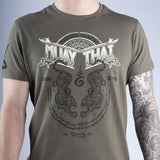 8 WEAPONS T-Shirt Sak Yant Tigers - Olive