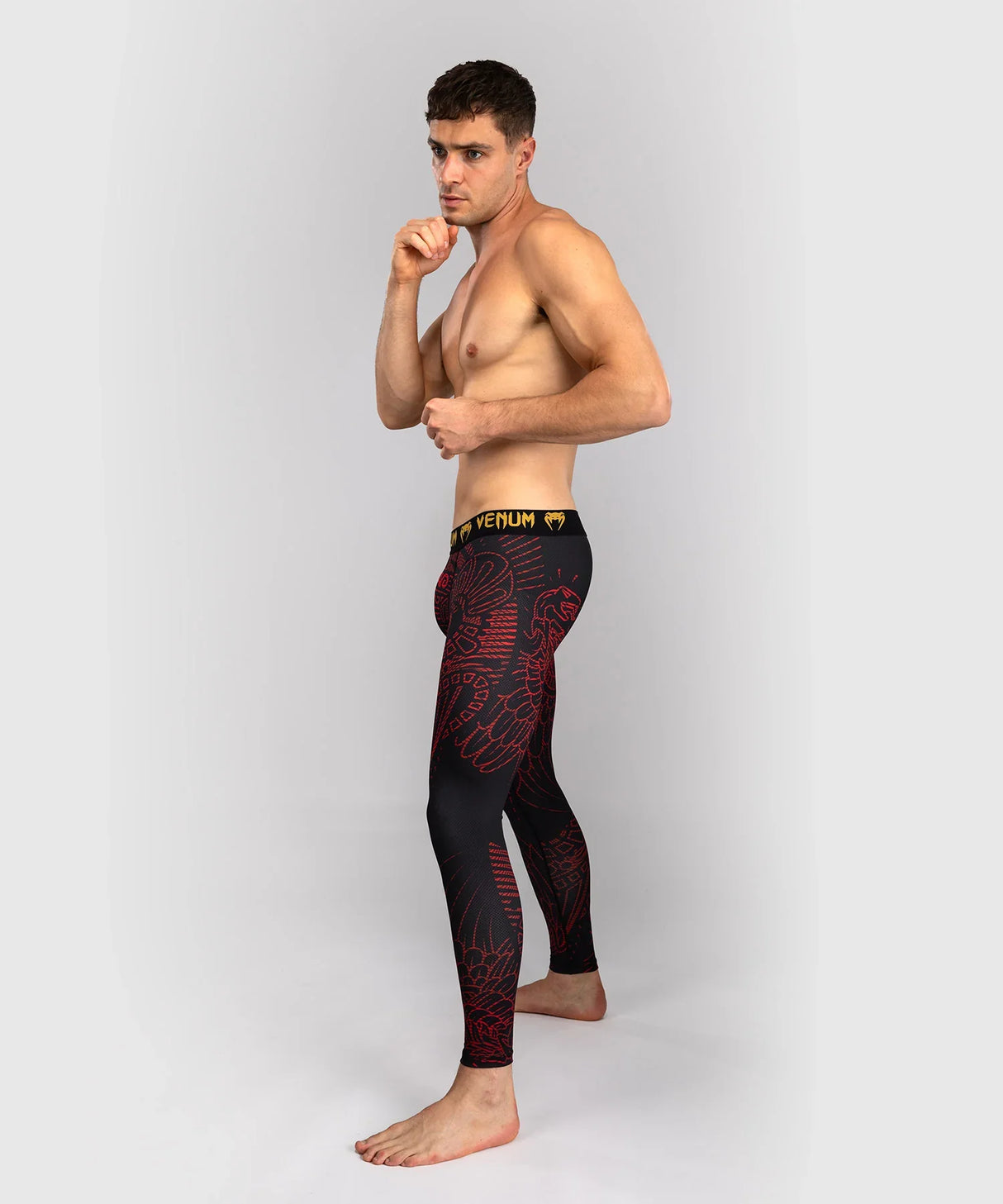 Venum Spats Quetzal Fury – Schwarz/Rot