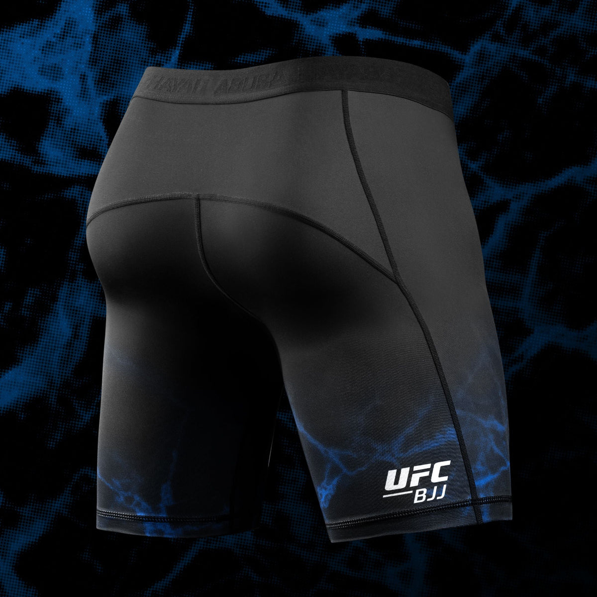 Hayabusa x UFC BJJ Kompressionsshorts - Schwarz/Blau
