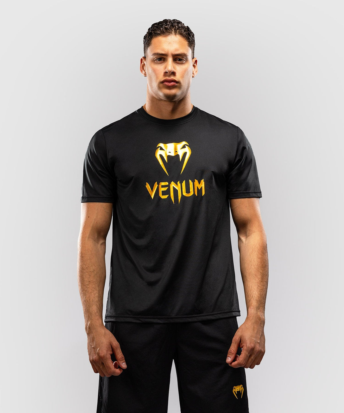 Venum T-Shirt Classic Dry Tech – Schwarz/Gold