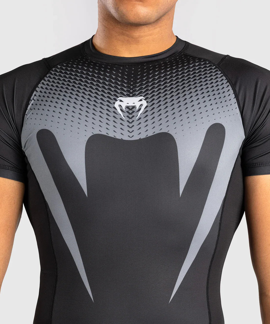 Venum No Gi Rashguard Kurzarm – Schwarz/Silber