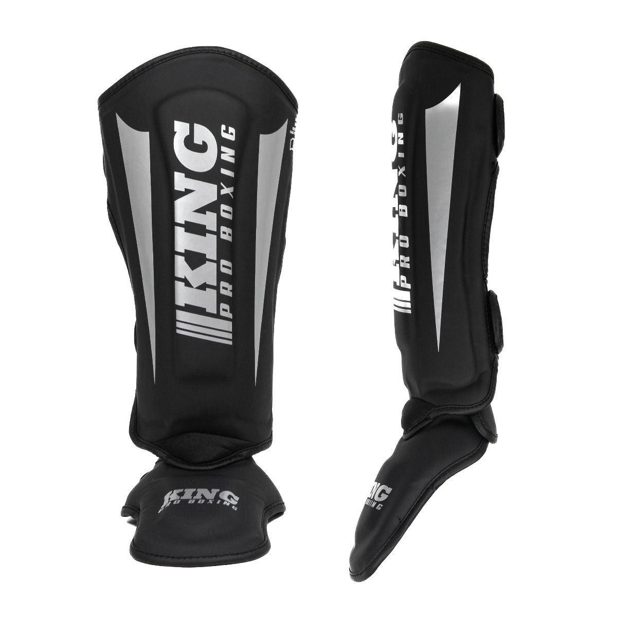King Pro Boxing Schienbeinschoner Revo - Schwarz/Silber