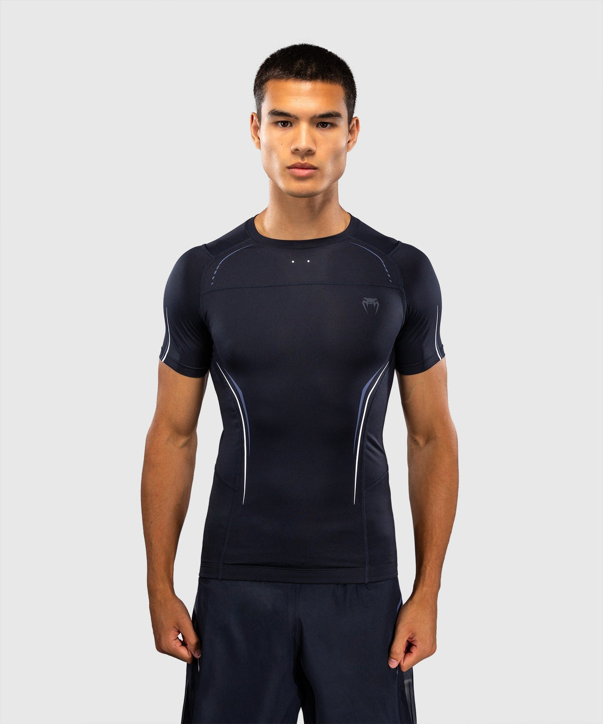 Venum Rashguard G-Core Kurzarm - Marineblau/Weiß