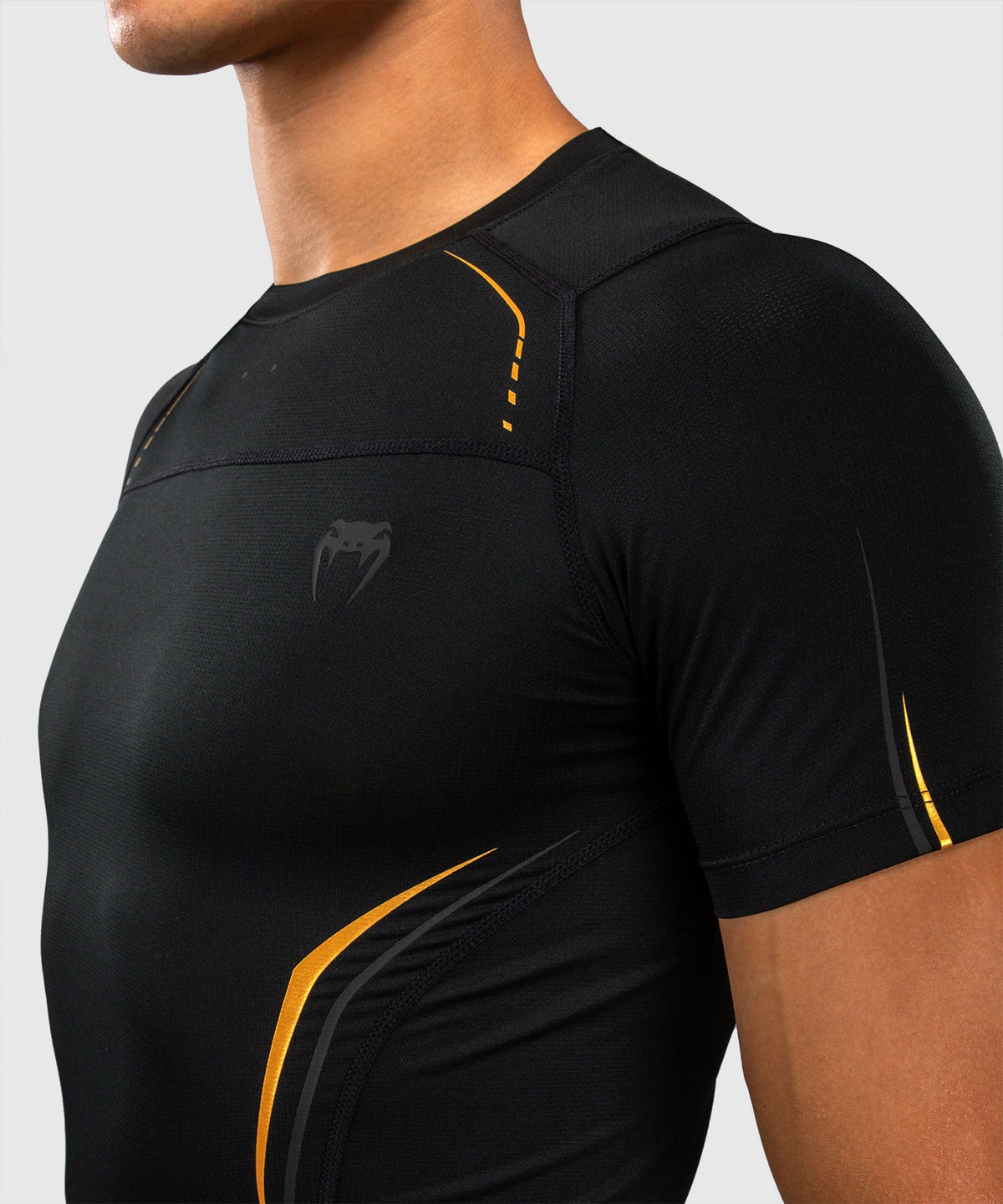 Venum Rashguard G-Core Kurzarm - Schwarz/Gold