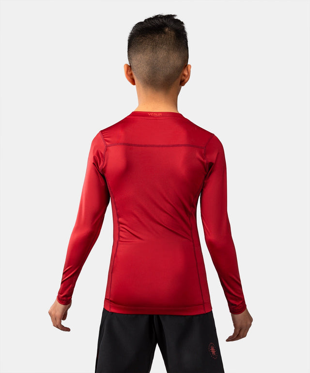 Venum Rashguard Attack Lange Ärmel Kinder - Schwarz/Rot
