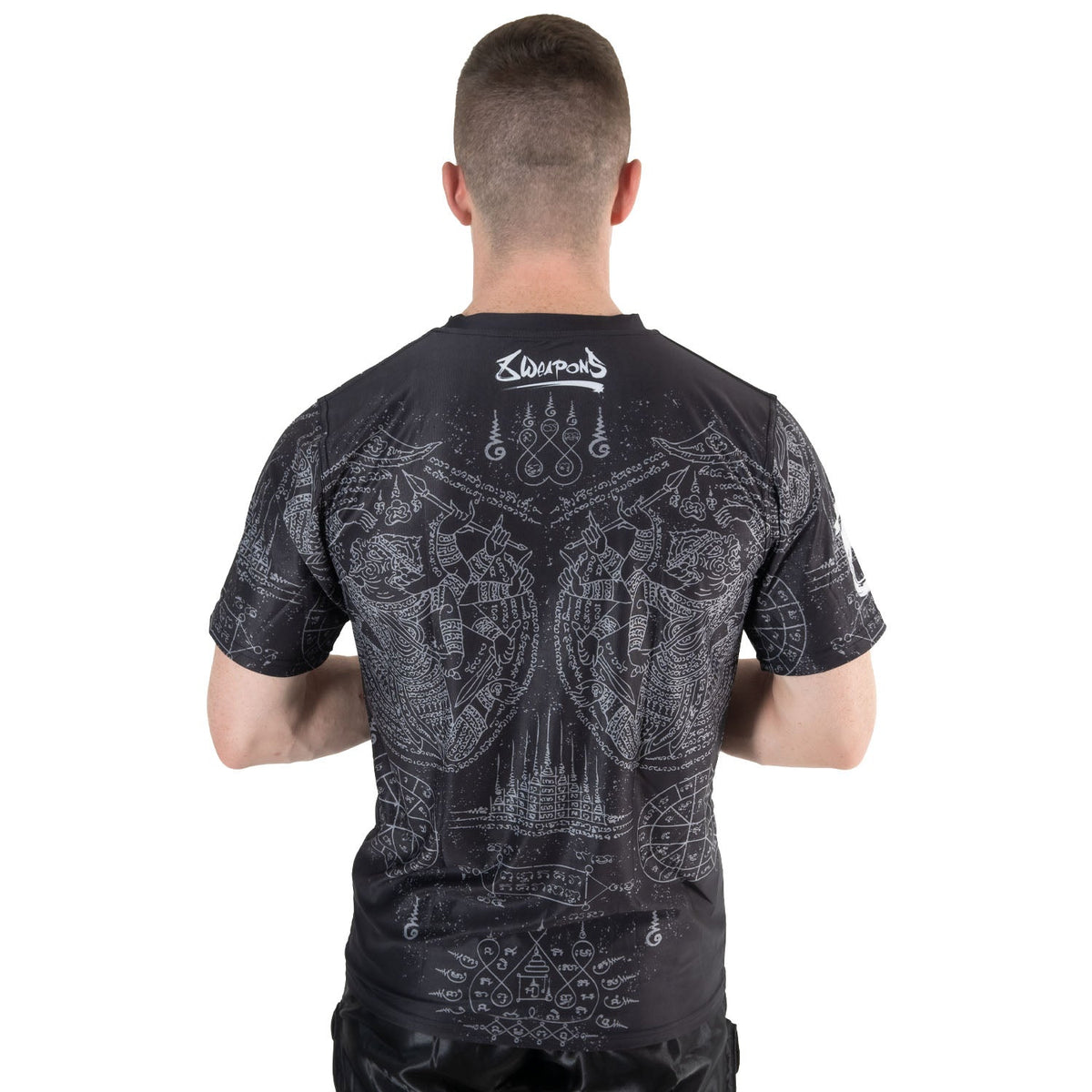 8 WEAPONS T-Shirt Hanuman Yant – Schwarz/Grau