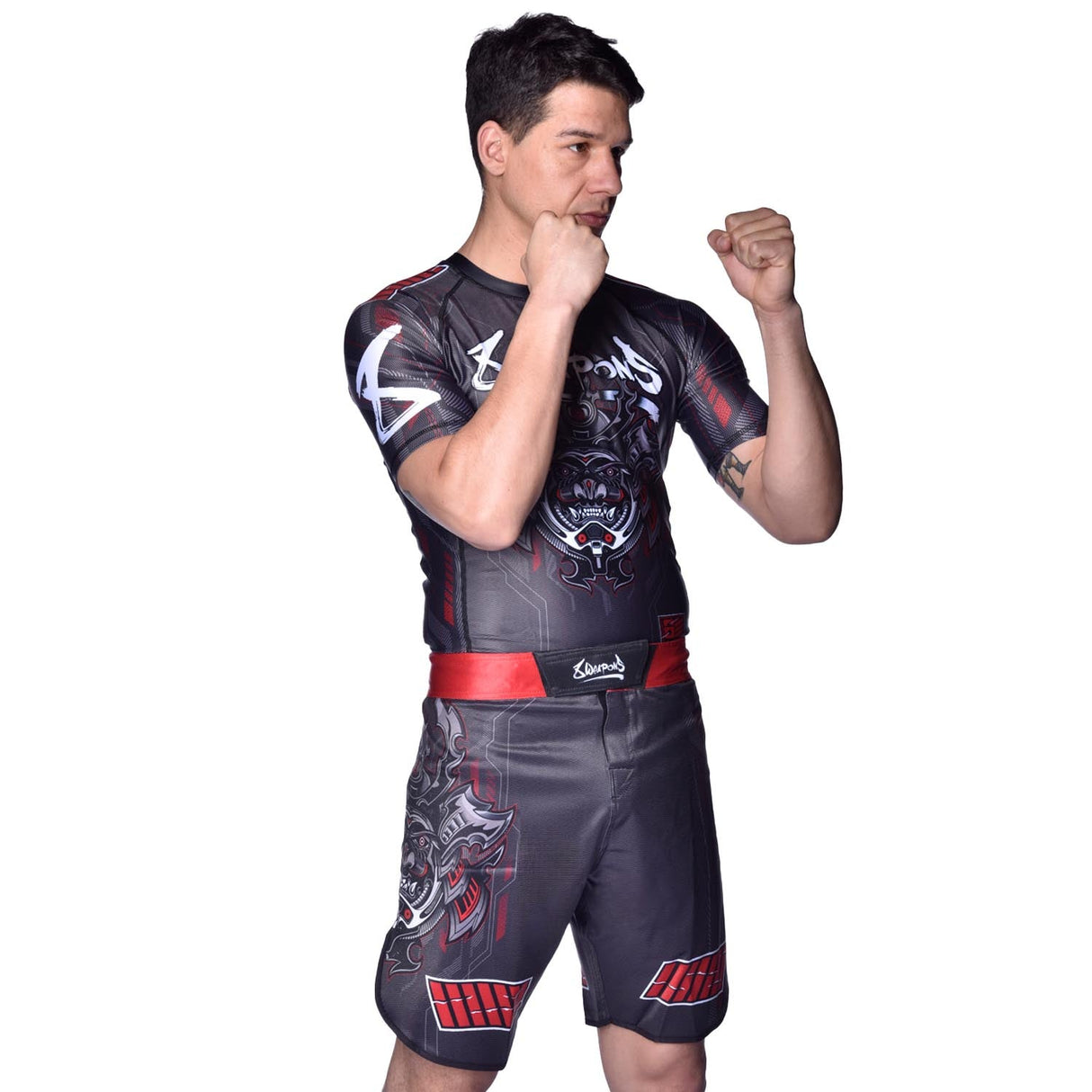 8 WEAPONS MMA-Shorts Samurai 2.0 – Schwarz/Rot
