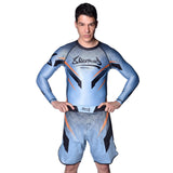 8 WEAPONS MMA Shorts Shift - Eisgrau/Orange