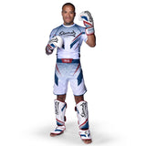 8 WEAPONS MMA Shorts Shift - Weiß/Navy/Rot