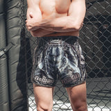 8 WEAPONS Muay-Thai-Shorts Bone Island - Schwarz