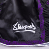 8 WEAPONS Muay-Thai-Shorts Beastial Panther - Schwarz/Lila