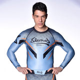 8 WEAPONS Rashguard Shift - Eisgrau/Orange
