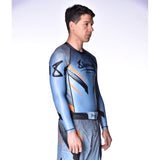 8 WEAPONS Rashguard Shift - Eisgrau/Orange