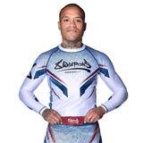 8 WEAPONS Rashguard Shift - Weiß/Navy/Rot