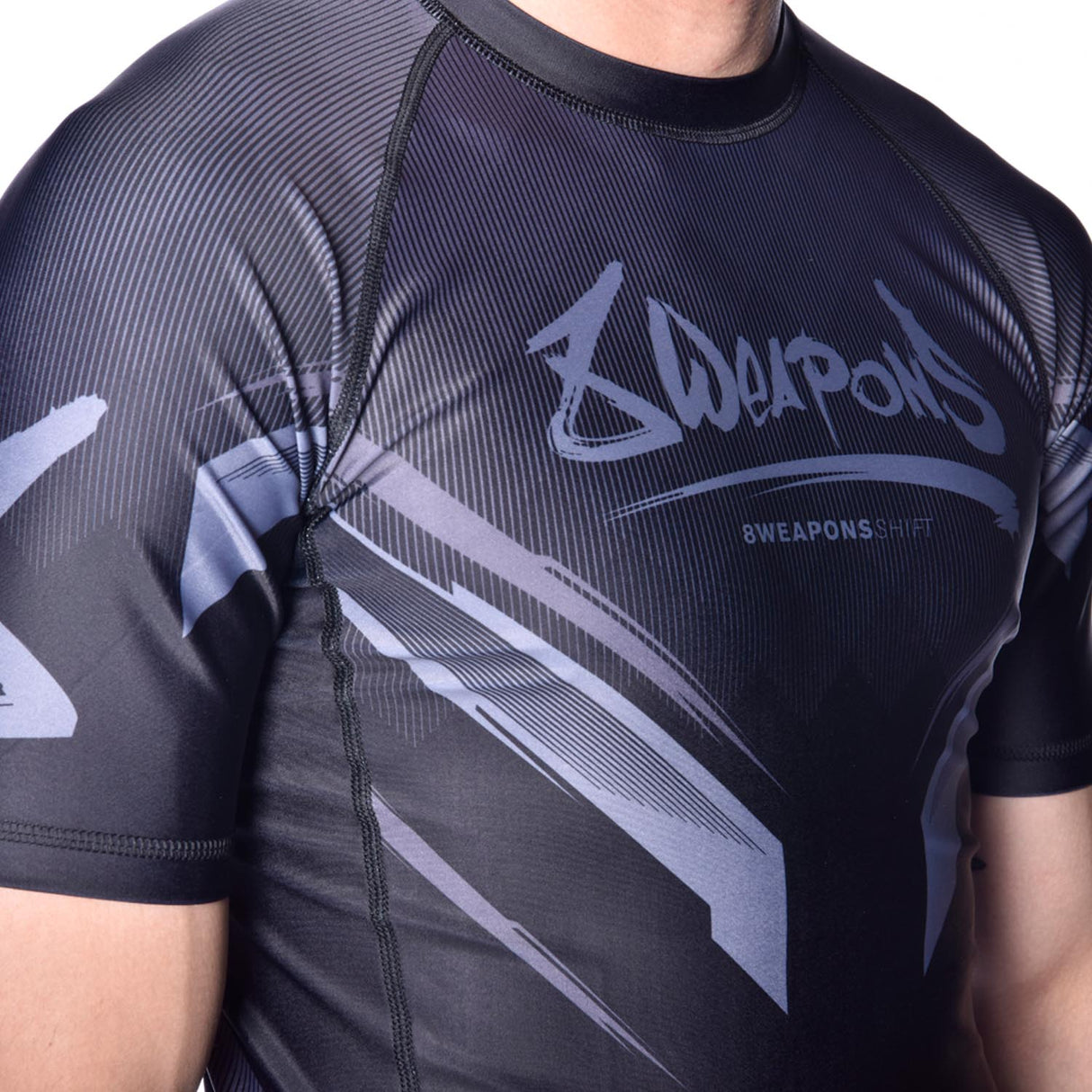 8 WEAPONS Rashguard Shift - Schwarz Matt