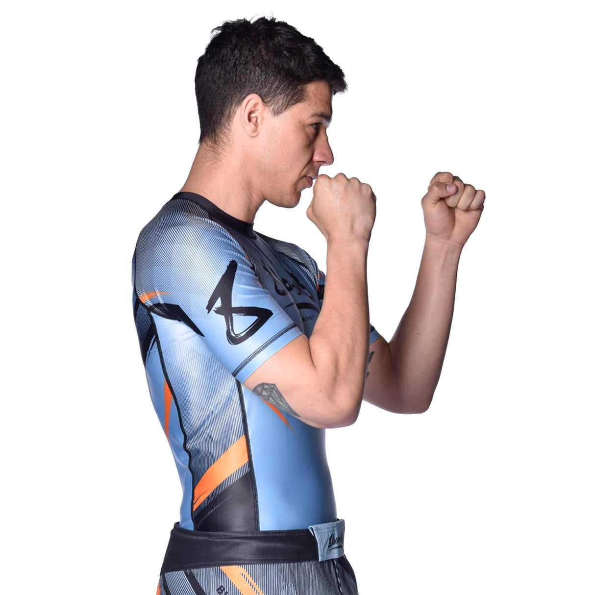 8 WEAPONS Rashguard Shift - Eisgrau/Orange
