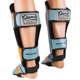 8 WEAPONS Schienbeinschoner Shift - Eisgrau/Orange