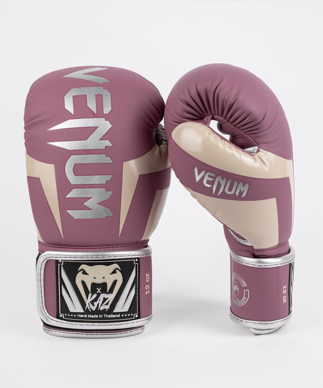 Venum Boxhandschuhe x Kaz - Dunkelorchidee/Silber