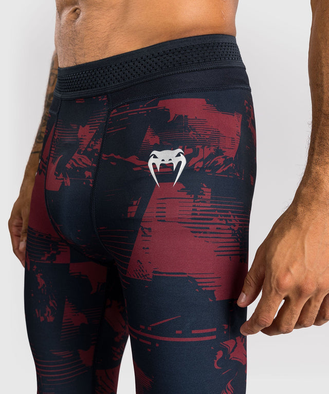 Venum UFC Kompressionshose Zenith - Marineblau/Bordeaux/Silber