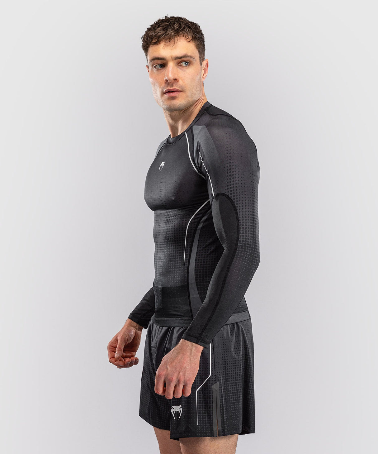 Venum Rashguard Stealth Lange Ärmel - Schwarz/Weiß