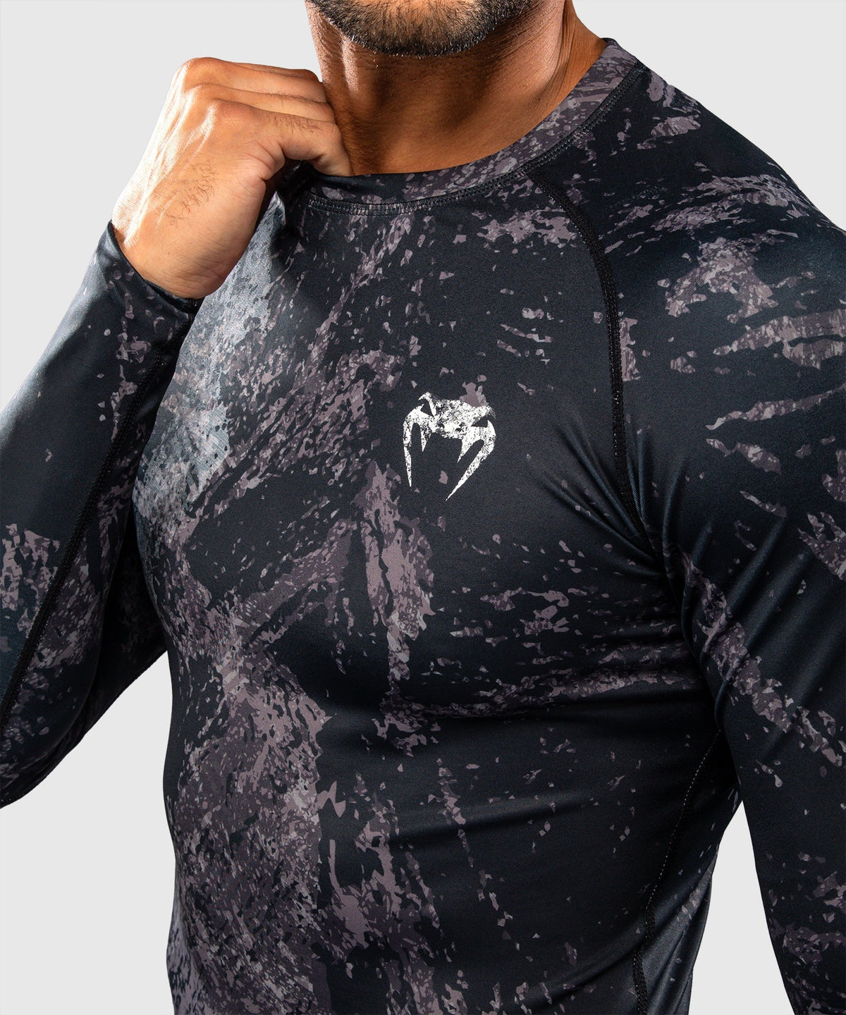 Venum Rashguard Rage & Workout Lange Ärmel – Schwarz/Grau