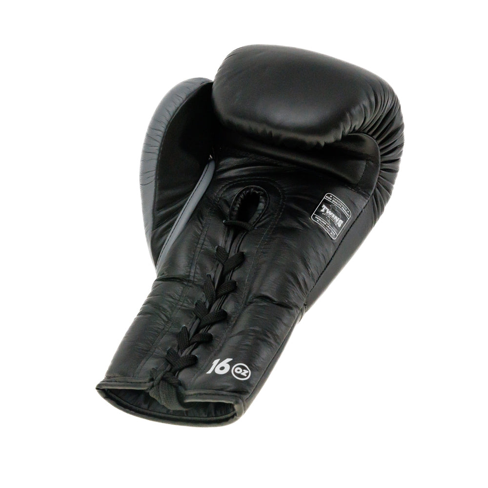Twins Boxhandschuhe BGLL8 mit Schnürung – Schwarz/Grau