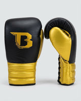 Booster Boxhandschuhe Rapid Strike mit Schnürverschluss – Schwarz/Gold