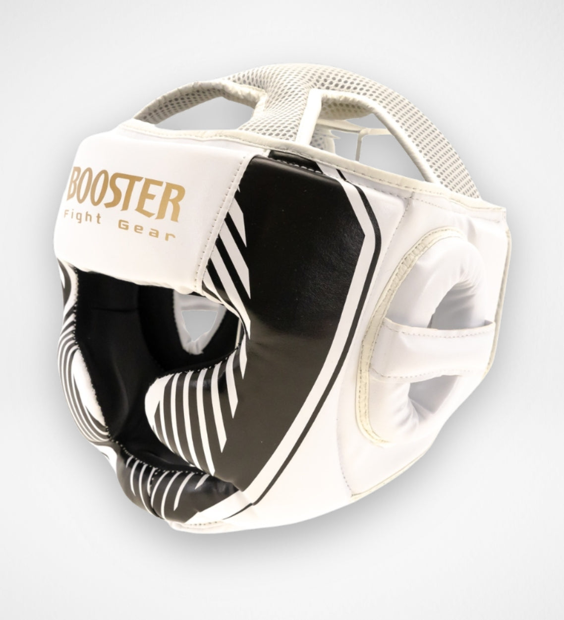 Booster Kopfschutz BFG/HG Bangkok – Weiß/Schwarz/Gold