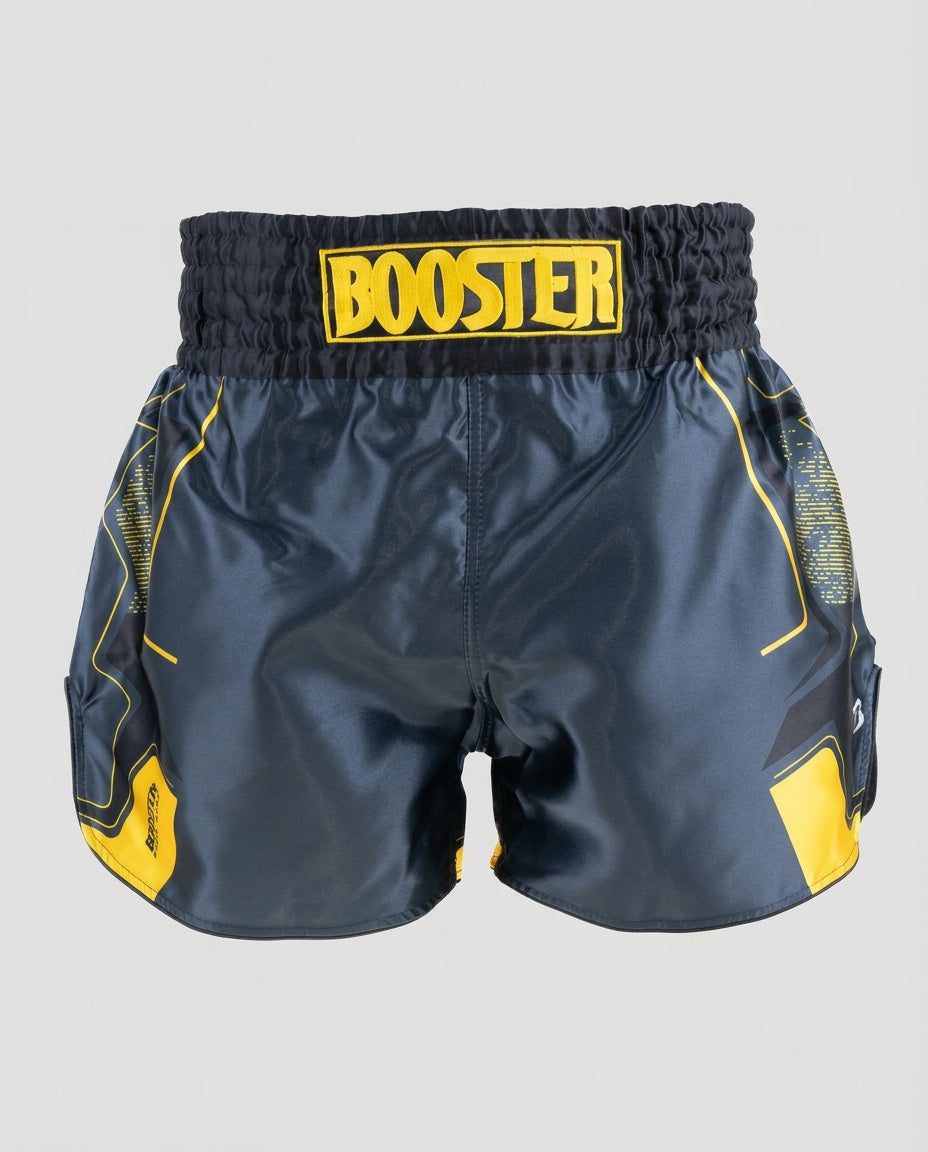 Booster Muay Thai Shorts BFG Ignite – Marineblau/Gelb