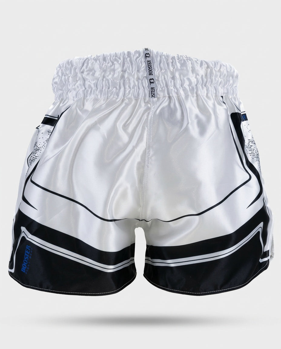 Booster Muay Thai Shorts BFG Ignite – Weiss/Blau/Schwarz