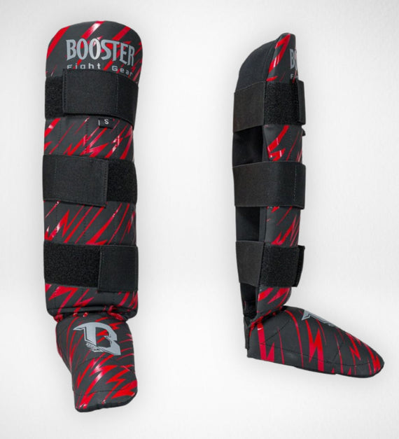 Booster Schienbeinschoner Kids Combat – Schwarz/Rot