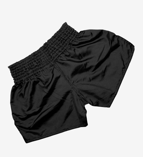 Caged Muay Thai Shorts Classic – Schwarz/Schwarz vrouw