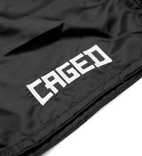 Caged Muay Thai Shorts Classic - Schwarz/Weiss vrouw