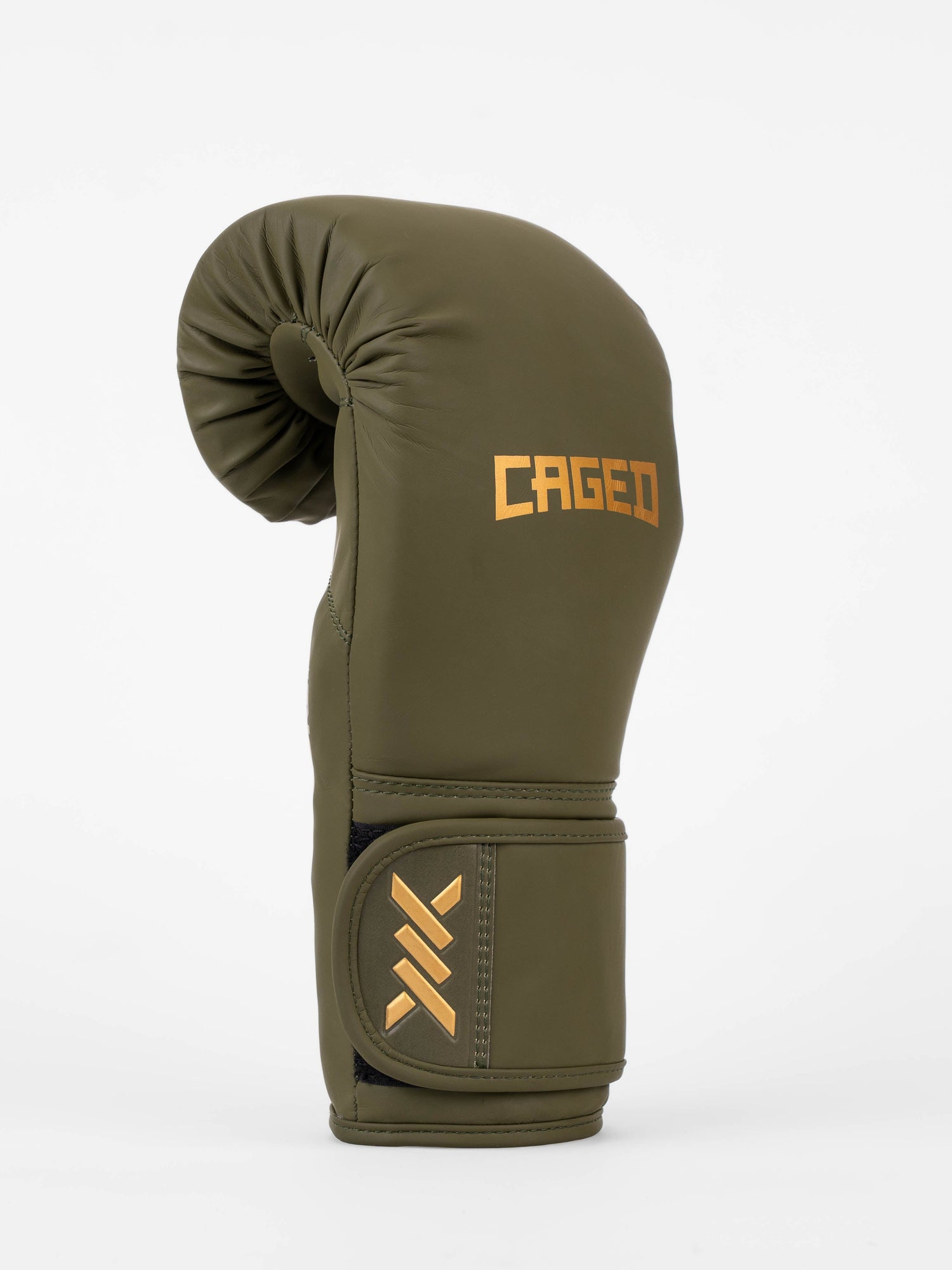 Caged Boxhandschuhe Core - Khakigrün/Gold
