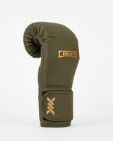Caged Boxhandschuhe Core - Khakigrün/Gold